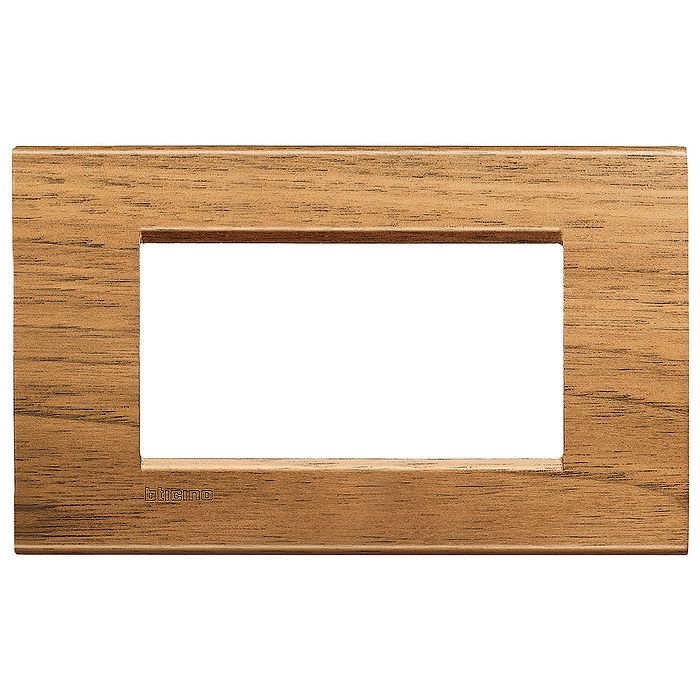 Рамка 4 модуля BTicino LIVING LIGHT, европейский орех, LNA4804LNC