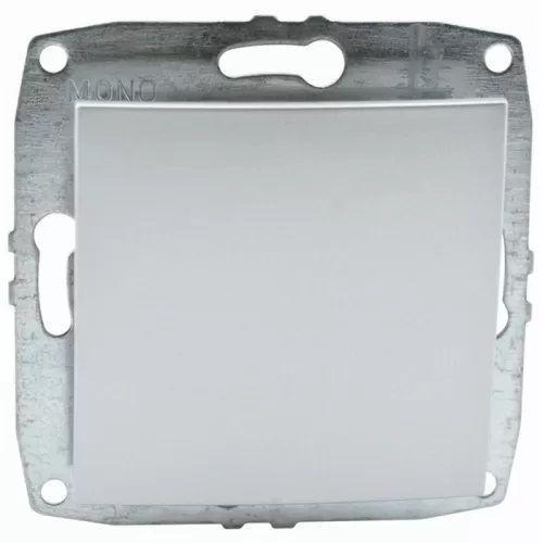 Выключатель одноклавишный перекресный механизм Mono Electric Despina/ Larissa серебро 500-002125-112