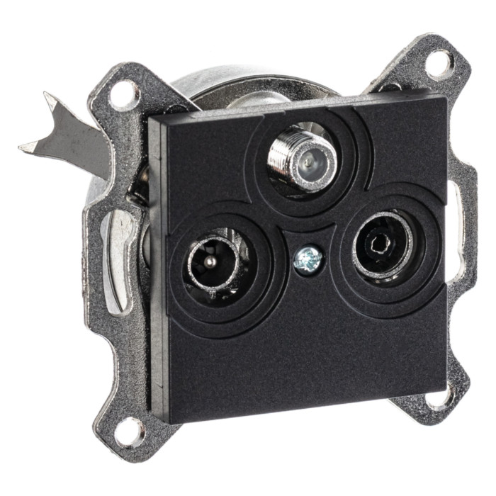 Розетка TV-FM-SAT ABB LEVIT, , антрацит, 2CHH083303A6063