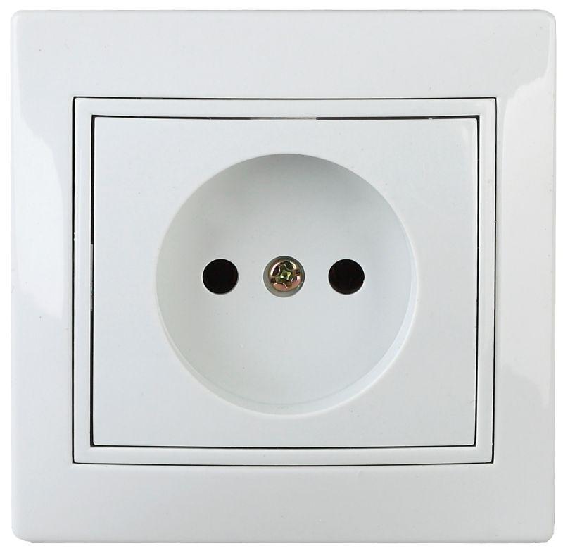 Розетка  Plano 1-201-01 16А IP20 250В 2P белый Intro Б0027607