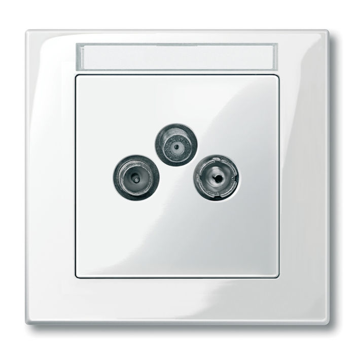 Накладка на розетку телевизионную Schneider Electric MERTEN SYSTEM M, скрытый монтаж, полярно-белый, MTN296719