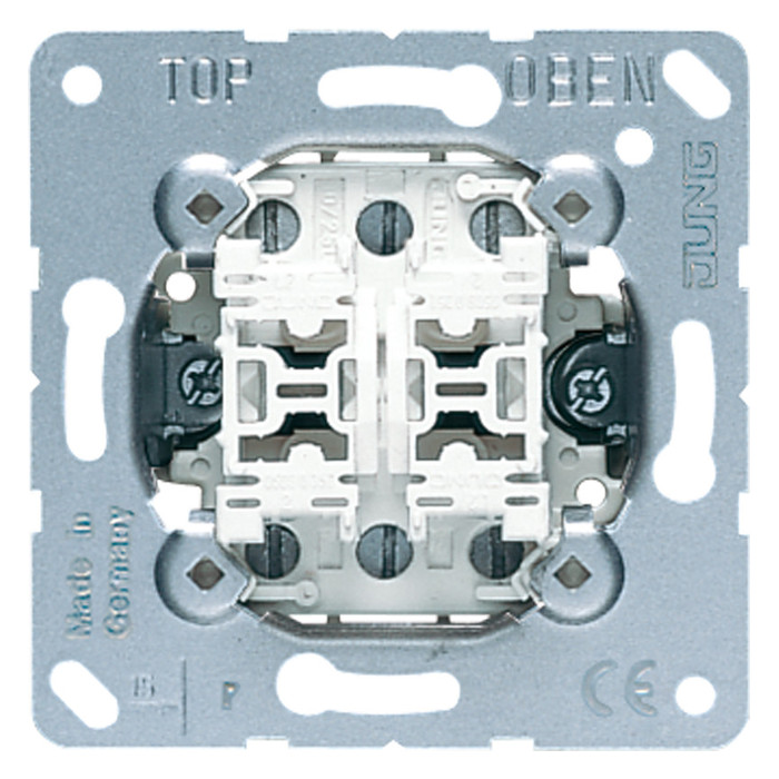 Выключатель 2-клавишного кнопочного Jung коллекции JUNG, 532-4U