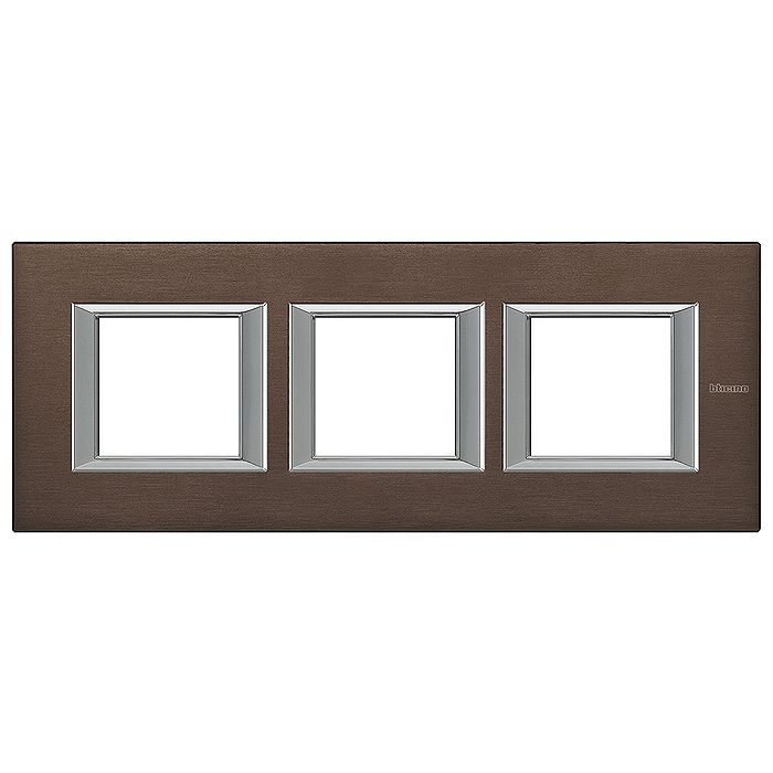 Рамка 3 поста BTicino AXOLUTE, горизонтальная, бронзовый, HA4802M3HBR