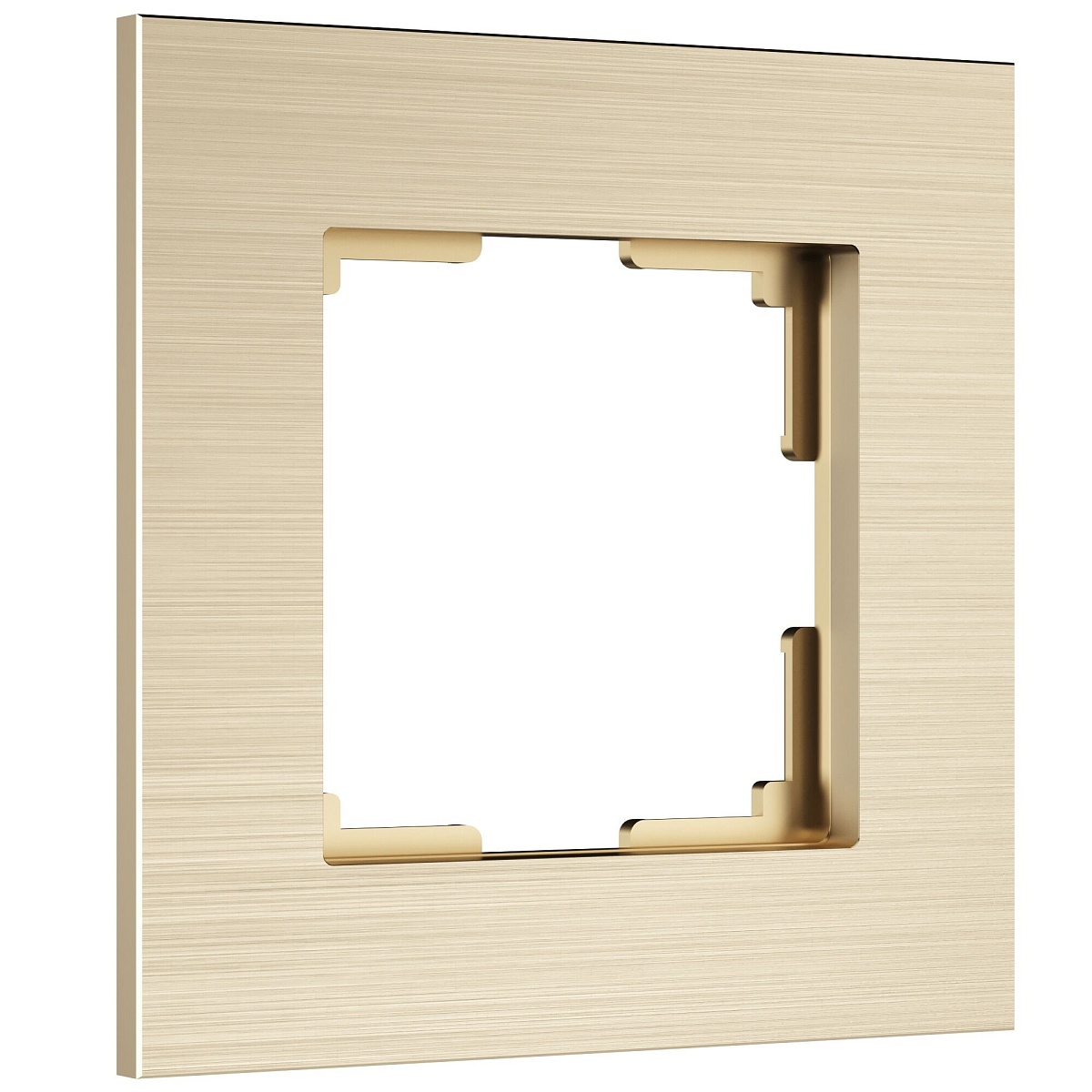 Рамка из металла на 1 пост АluMax шампань алюминий W0013511