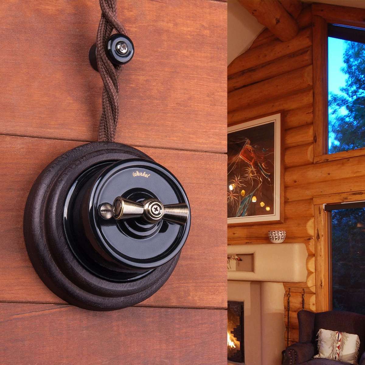 Ретро кабель витой 2х1,5 коричневый 50 м W6452514